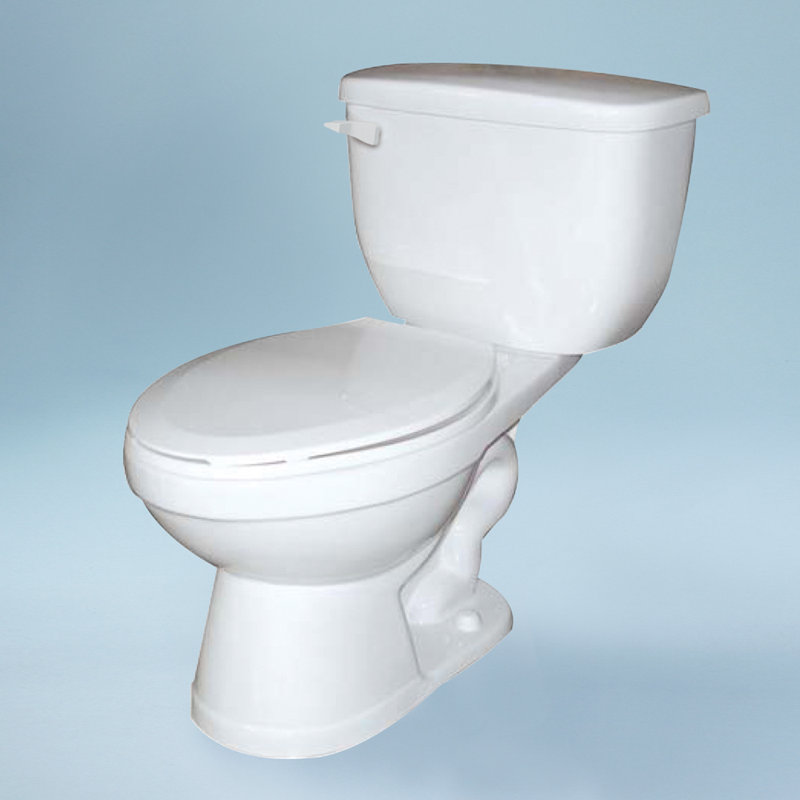 Transolid Madison 1 Gallons GPF Round Comfort Height Floor Mounted Kit (Seat Included), White