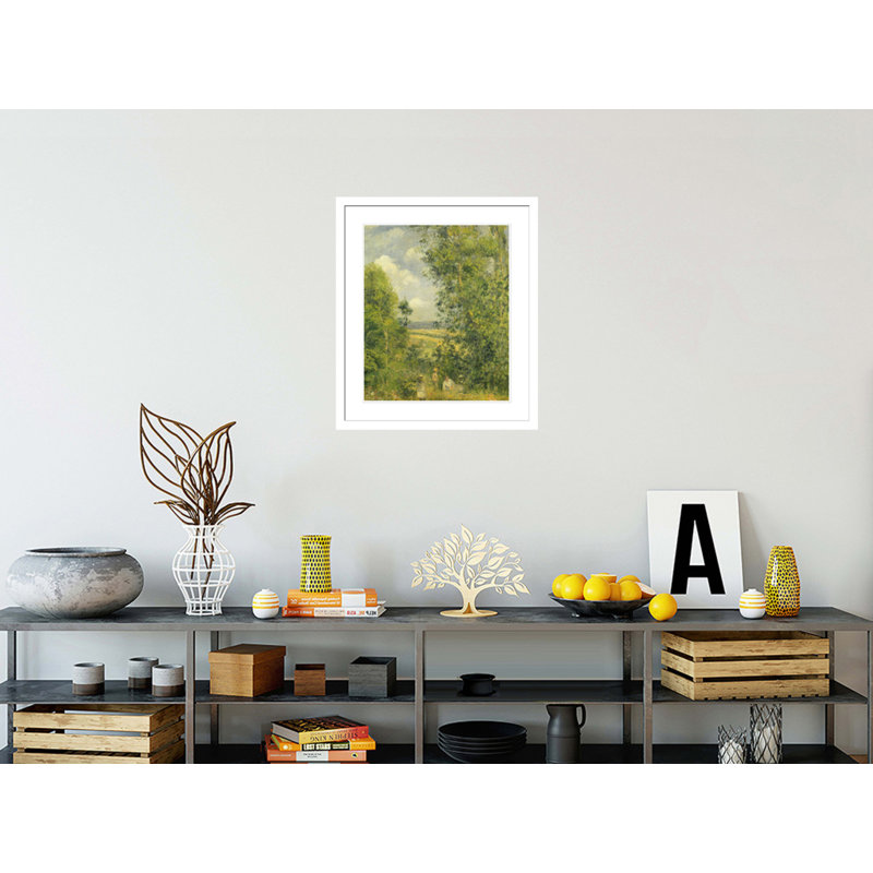 «A Rest in the Meadow» par Camille Pissarro, impression giclée sur cadre, H 27,12 po x l 23,5 po