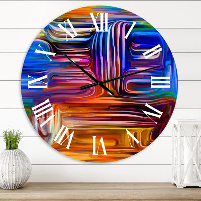 Colour Fusion V - Modern wall clock