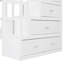 Lit superposé double au-dessus de simple et simple, lit superposé triple en bois avec tiroirs et garde-corps (blanc)-440157020