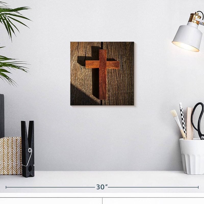 Croix en bois Adella, H 10 po x l 10 po