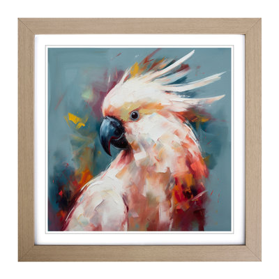 Cockatoo Abstract Expressionism - Framed Print