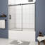 Porte de baignoire coulissante, verre trempé 5/16 po, noir mat, porte de douche noire haute technologie pour baignoire, sensation confortable-126759351
