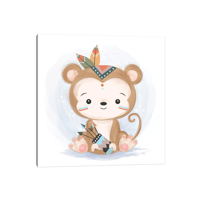 Baby Monkey by Art Mirano - Wrapped Canvas Print, 45.72 cm H x 45.72 cm W