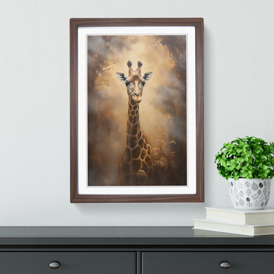 Giraffe Romanticism - Framed Print