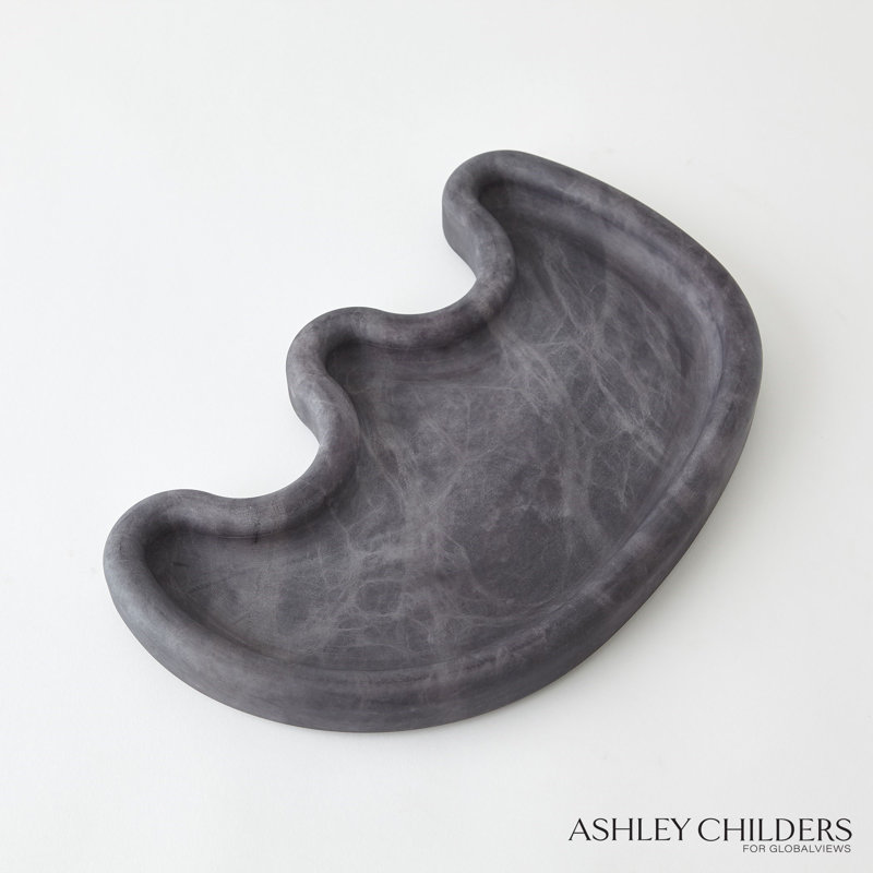 Amera Alabaster Tray, Gray