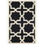 Tapis noir / ivoire en laine touffeté à la main à motif géométrique d'Igna-1736559745