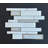 Randow Sized White Glass with Gold Glazed Glass Linear Mosaic Wall Tile