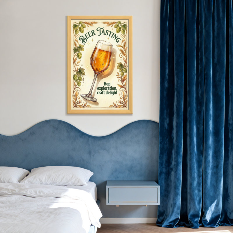 Dégustation de nourriture et de boissons, H 18 po x l 12 po, Toile tendue, Ne s’applique pas