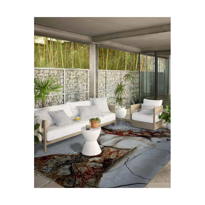 Tapis décoratif beige lavable à la machine, Sous-tapis rectangulaire 2 pi 4 po x 3 pi 11 po