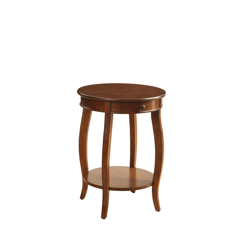 Alysa Walnut Finish Accent Table