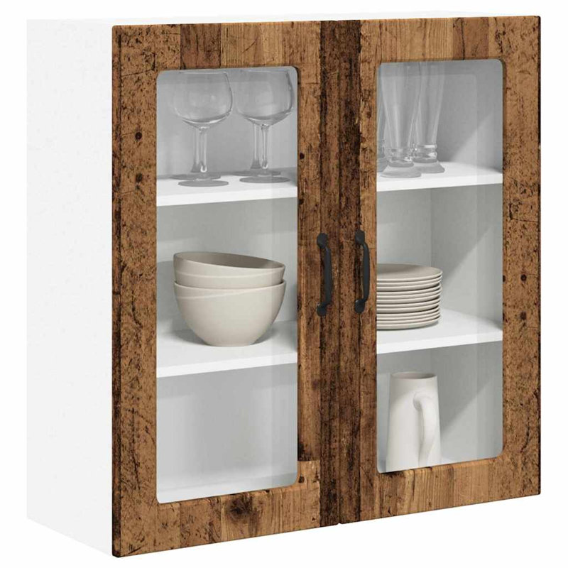 Vidaxl Kitchen Wall Cabinet Brown Oak 60 X 31 X 80 Cm Engineered Wood, Old Wood, 80cm H x 80cm W x 31cm D