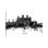 «Detroit Skyline Black & White» par Walldecoraddict - Toile tendue avec châssis sur toile