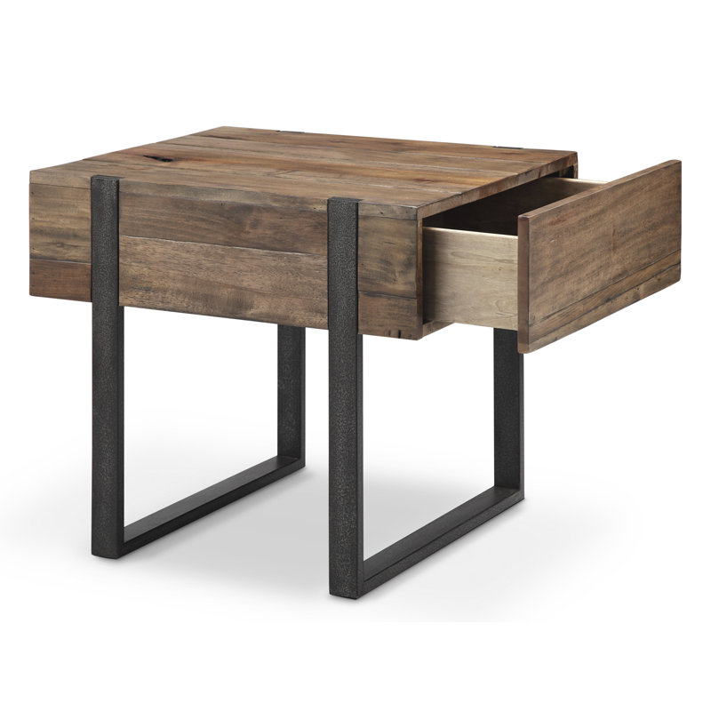 Ralls Solid Wood Top 1 End Table with Storage