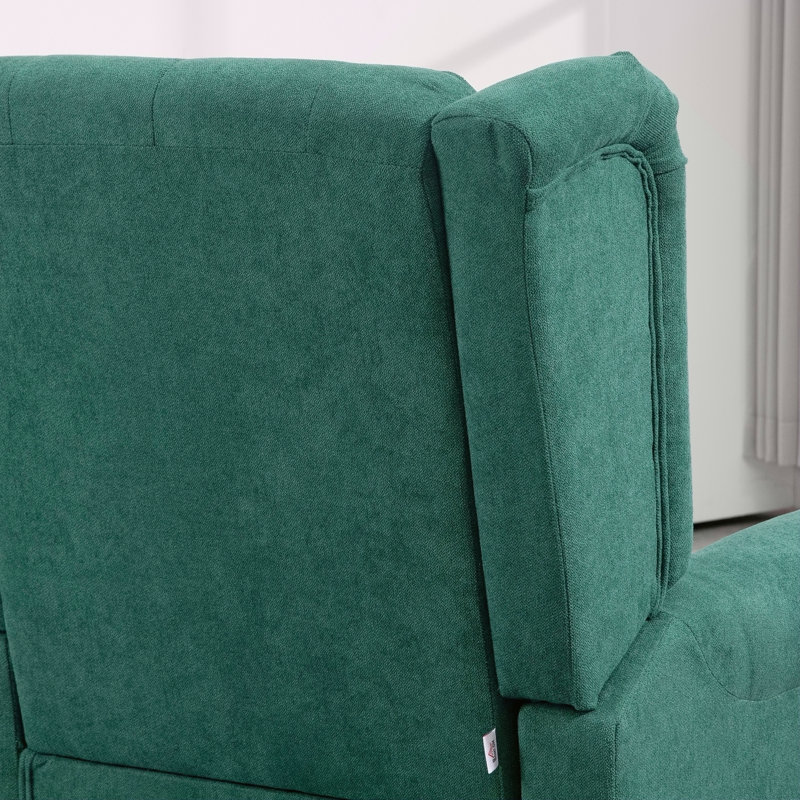 Fauteuil d'appoint capitonné à dossier haut HOMcom, avec accoudoirs rembourrés arrondis et siège rembourré épais