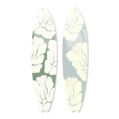 Chalk Surfboard Set Acrylic Coastal Wall Art by Notoriart