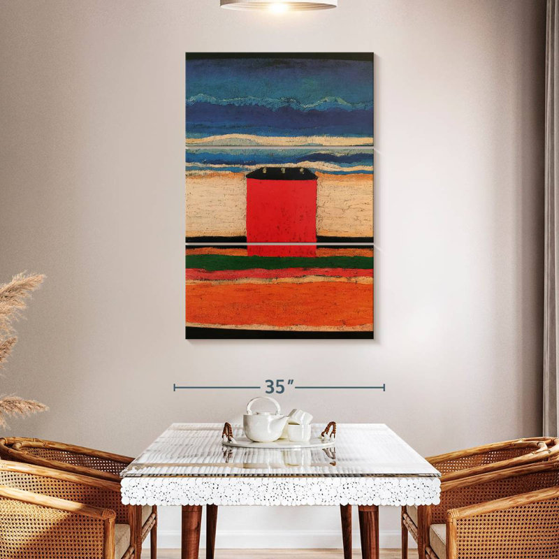 Avery Red House, 50" H x 32" W
