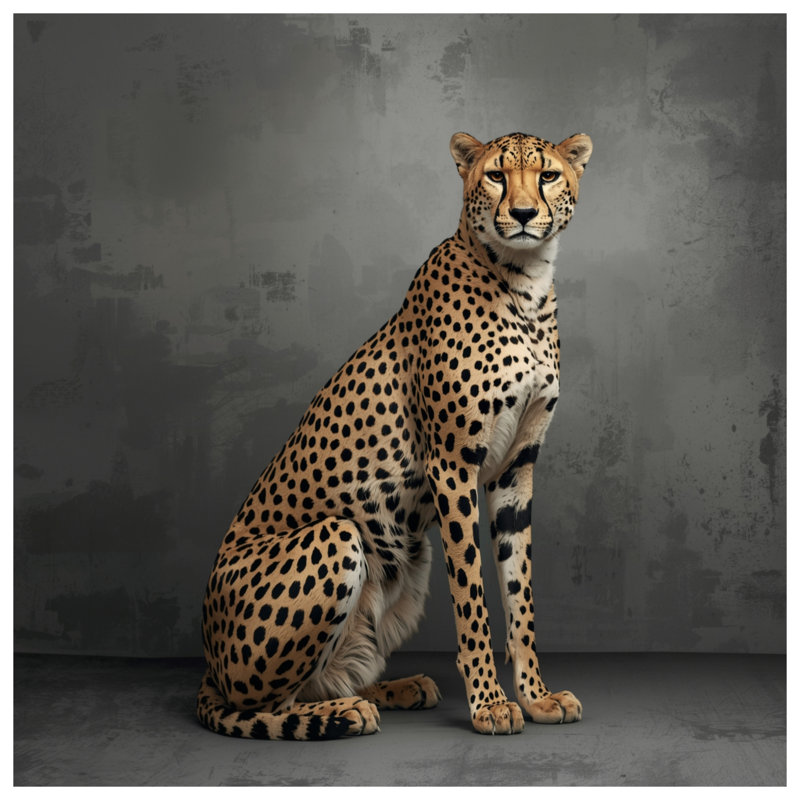Housses de couette guépard assis, Lit simple