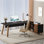 Bureau en L 71 po avec tiroirs et classeur, bureau de direction moderne