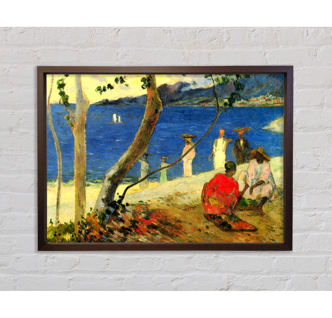 Strandszene von Paul Gauguin - Einzelbildrahmen Kunstdrucke auf Leinwand