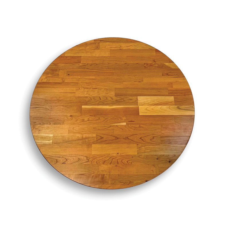 Sage Round Coffee Table With Wood Legs, 18" H x 42" L x 42" W