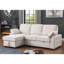 Canapé-lit modulaire réversible en tissu chenille beige 91 po Mackenzie-1109461110