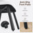59" Modern Dining Table Set For 6 With 6 White PU Leather Chairs, Faux Marble Melamine Top-125119236-114023450