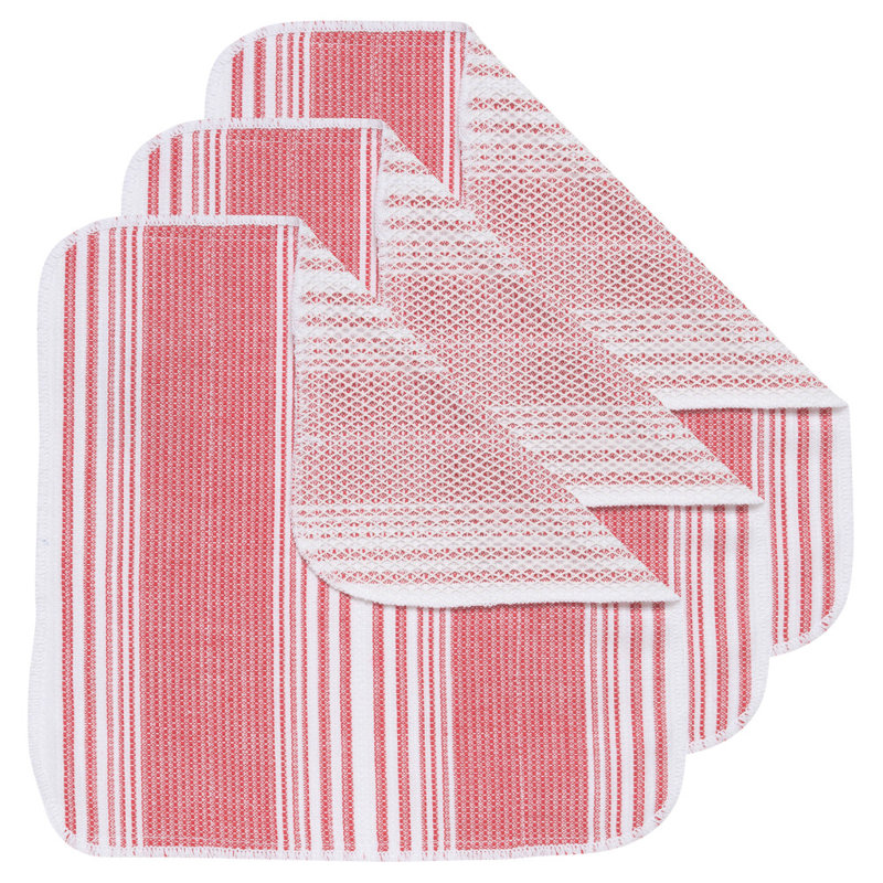 Cotton Stripe Waffle Dish Cloth Kitchen Towel