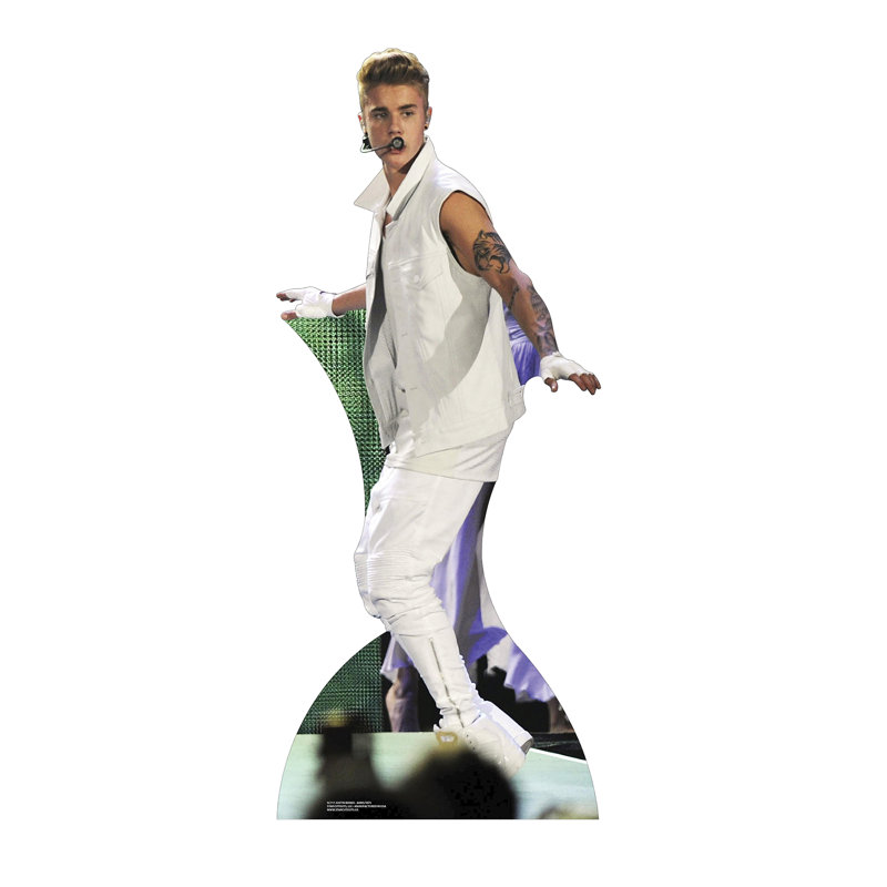 Accroche en carton pour accoudoirs justin bieber