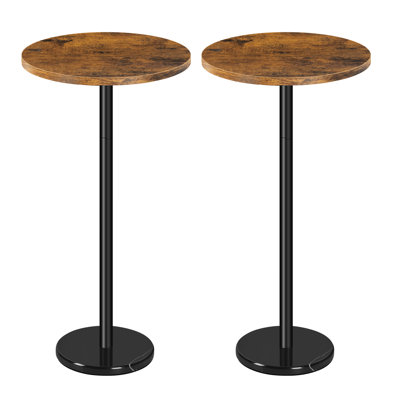 2-Pack Small Round Table - Brown