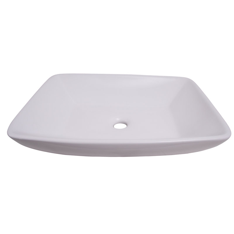 Barclay Carlos 17.37'' White Vitreous China Rectangular Bathroom Sink