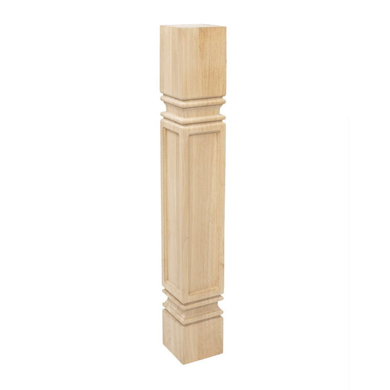 Unfinished Solid Hardwood Mission Kitchen Island Leg Set