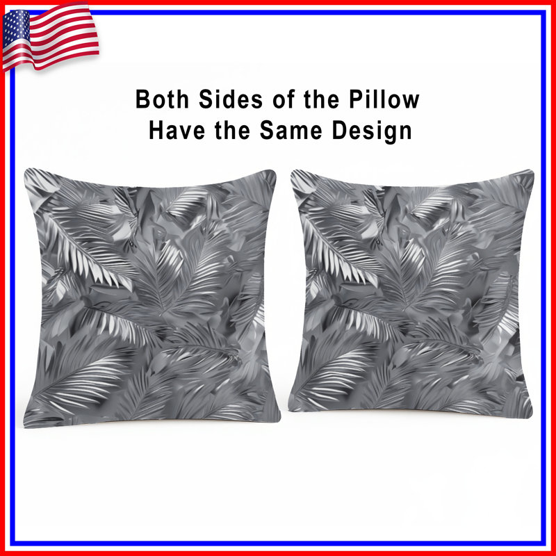 Coussins décoratifs argentés, 16 po x 16 po