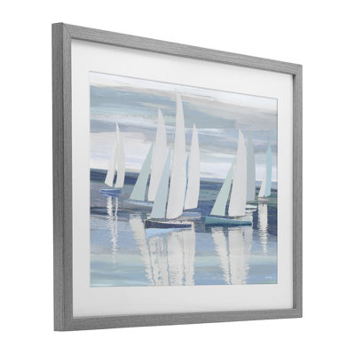 «Serenity At Sea», reproduction sous verre encadrée, design par Amber Sterling