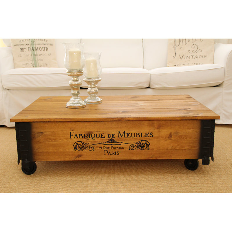 Andrea Solid Wood Coffee Table, Light Brown