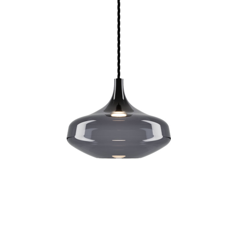 Lodes Nostalgia Suspension Lamp Black Cable Line-V, Glossy Smoke/Black