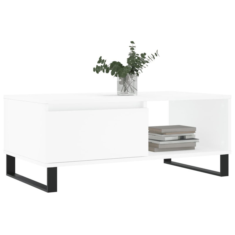Miru Coffee Table with Storage, White