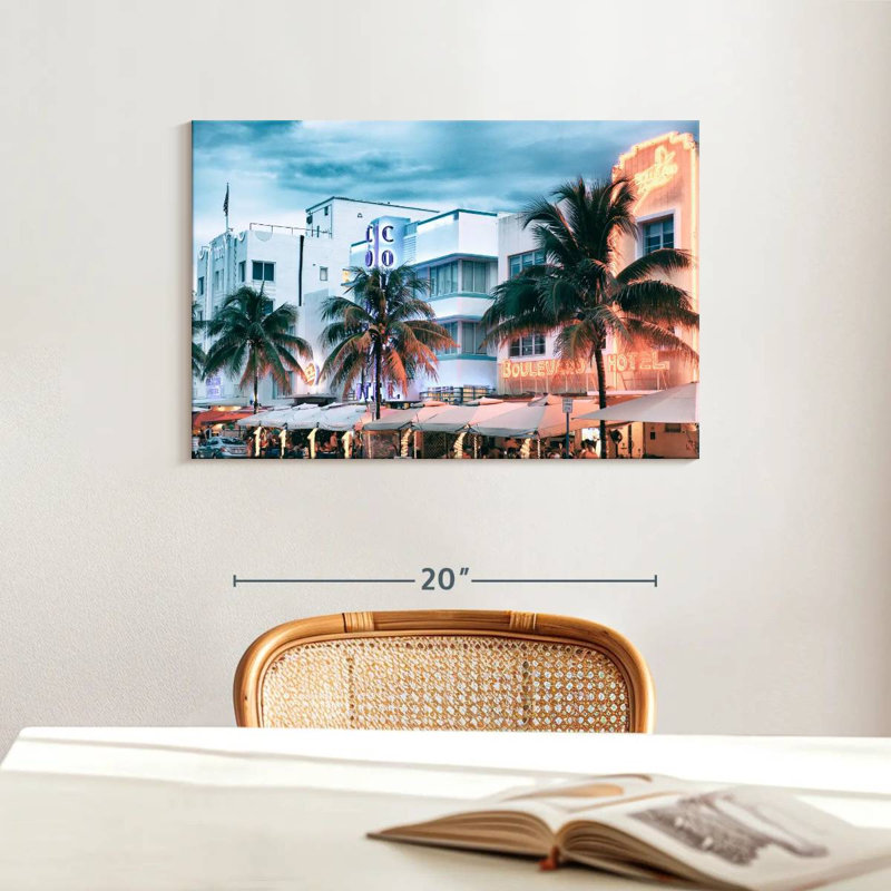 Sirci Ocean Drive coloré, H 16 po x l 24 po