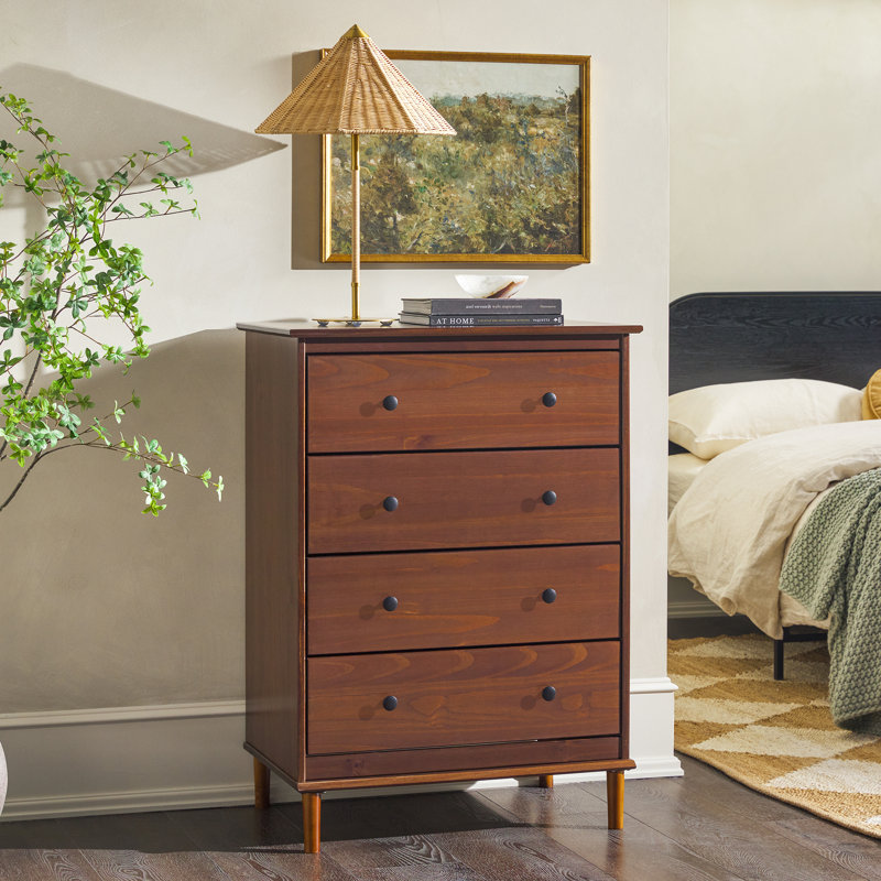 Commode 4 tiroirs Haney, Noyer