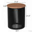 Table d'appoint en bois d'acacia de 17,5 pouces