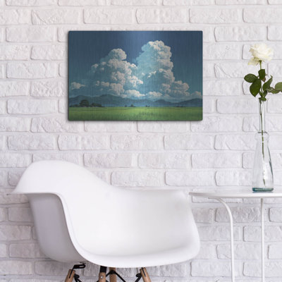  «Cloudy Skies 4» par Ann Klee, art mural en métal, 24 po x 16 po