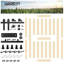 36'' x 84'' Panelled Solid Wood Unfinished Barn Door with Installation Hardware Kit