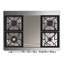 Majestic III Series 40 Inch Dual Fuel Range with 6 Sealed Burners, Griddle, in Mightnight Blue (Natural Gas, Chrome Trim)-765337245-765337237-765337247