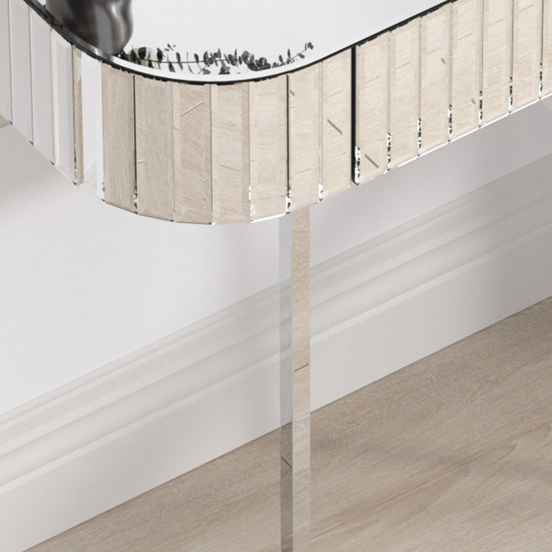 Berislav 33.46'' Glass Top Console Table