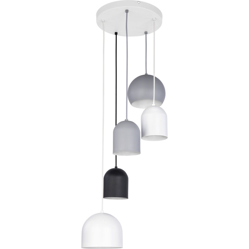 Aveer 5 - Light Grey Cluster Pendant