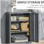 Organisateur de rangement industriel en acier HOMcom gris