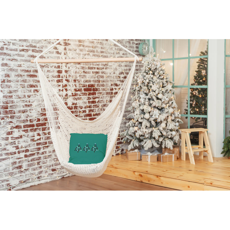 Coussin décoratif intérieur / extérieur Holiday Cheer, Menthe, 16 po x 16 po