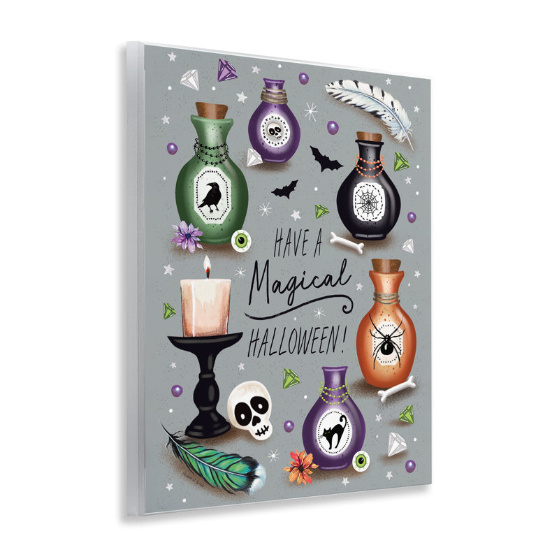 Plaque murale Magical Halloween Potions, design par Elizabeth Tyndall