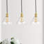 Dylanger 3 - Light Brass Gold/Black Kitchen Island Pendant