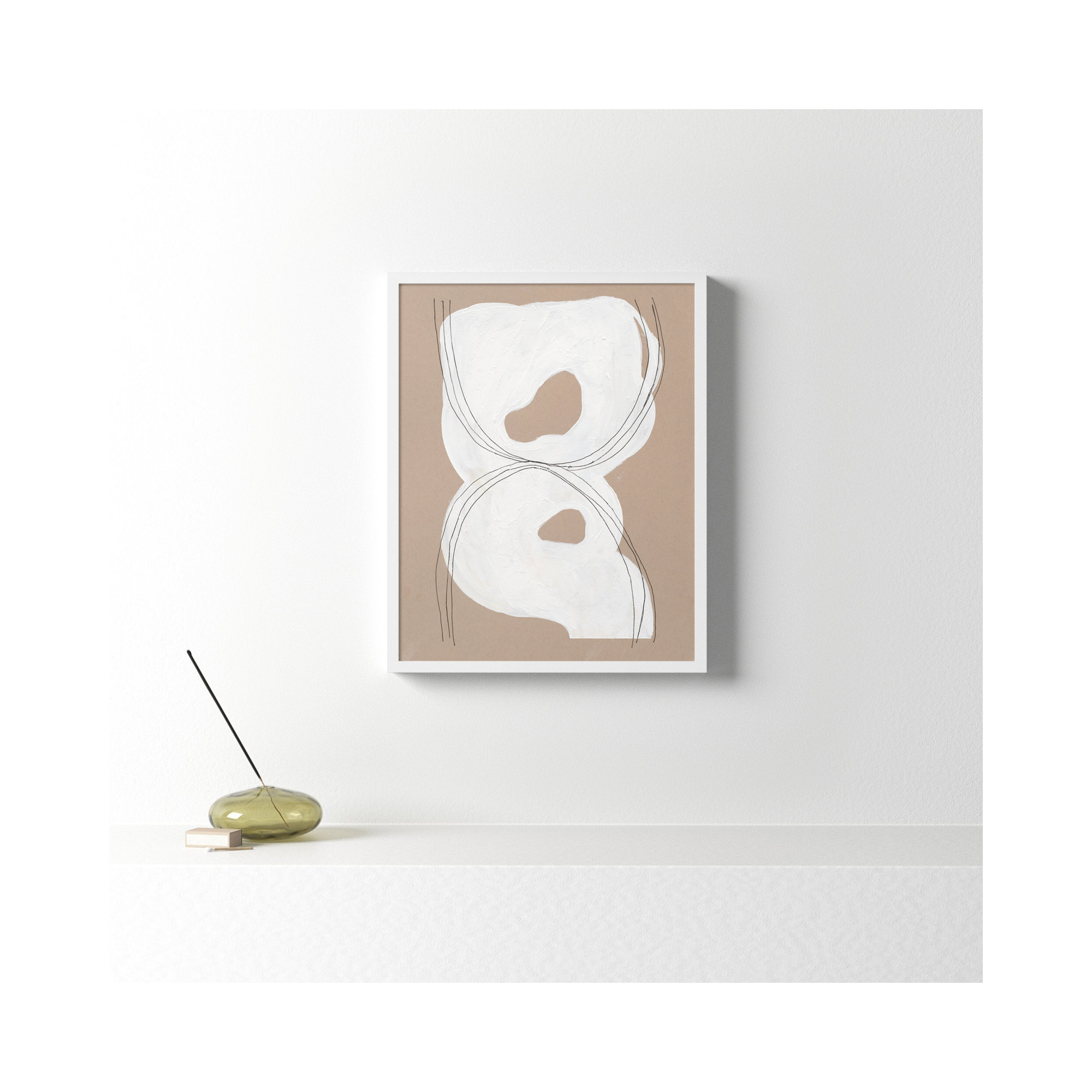 Free Form 1 by Andrea Stokes, White, 20" H x 16" W x 1.25" D